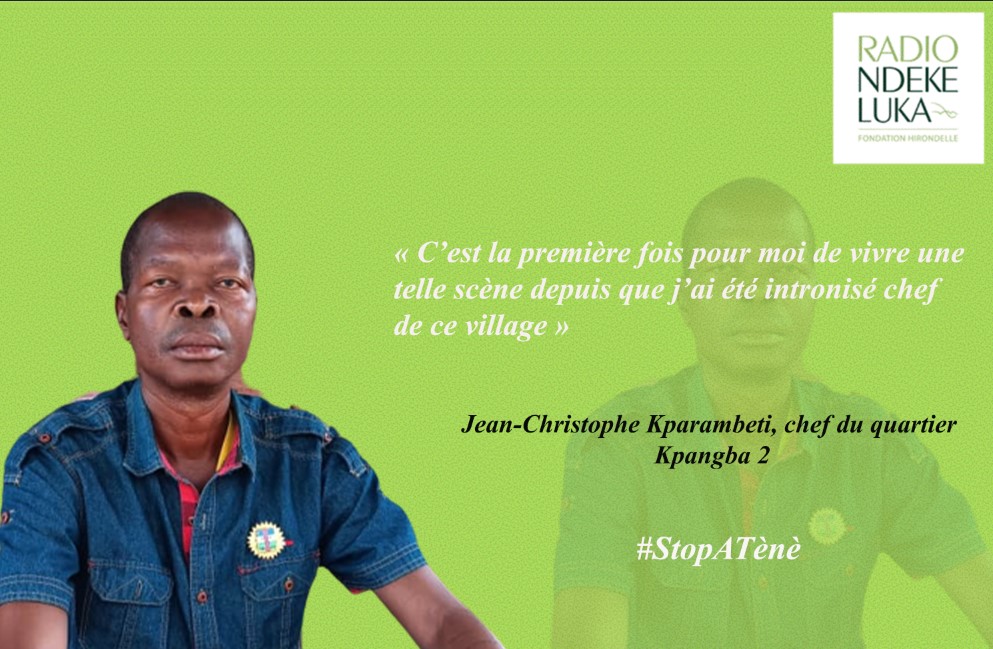 Rumeurs et désinformation :  » La rumeur court plus vite qu’une information vérifiée », constate Jean-Christophe Kparambeti, chef du quartier Kpangba 2