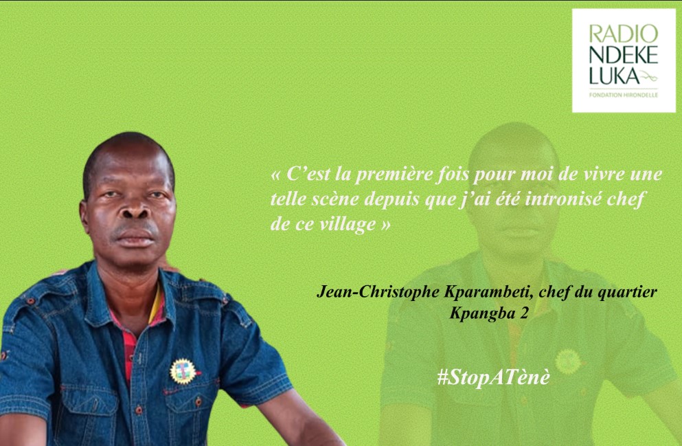 Rumeurs et désinformation : » La rumeur court plus vite qu’une information vérifiée », constate Jean-Christophe Kparambeti, chef du quartier Kpangba 2