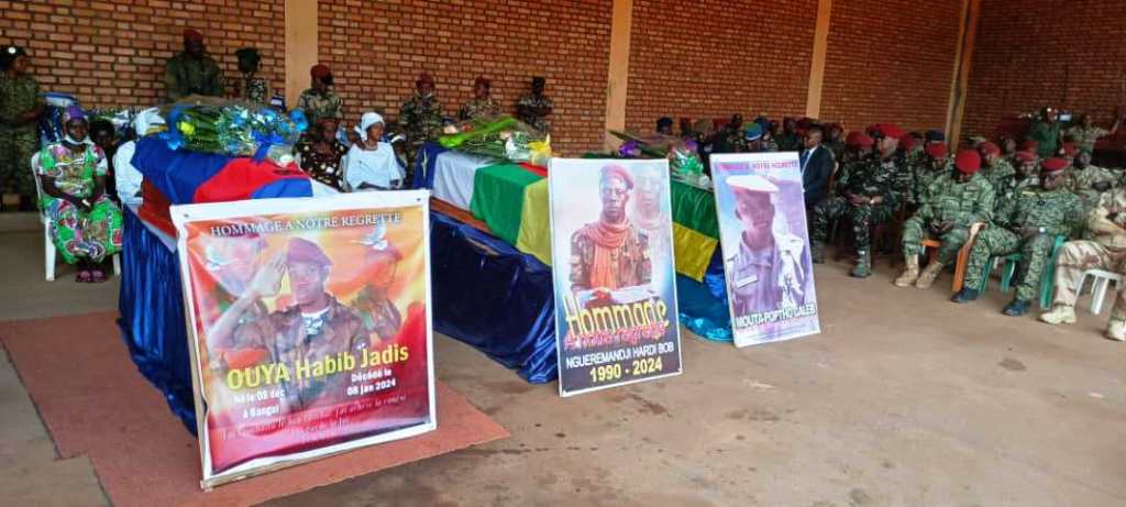 Centrafrique : dernier hommage de la Nation aux militaires tombés à Kabo