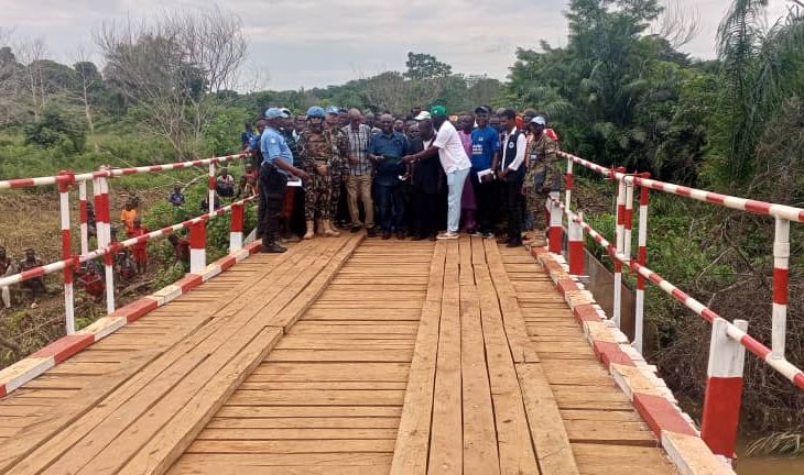 Centrafrique : la commune de Mbelima de nouveau accessible par un pont