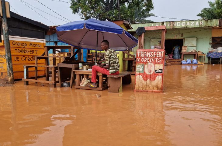 Bangui : l’état du marché de Combattant après la pluie