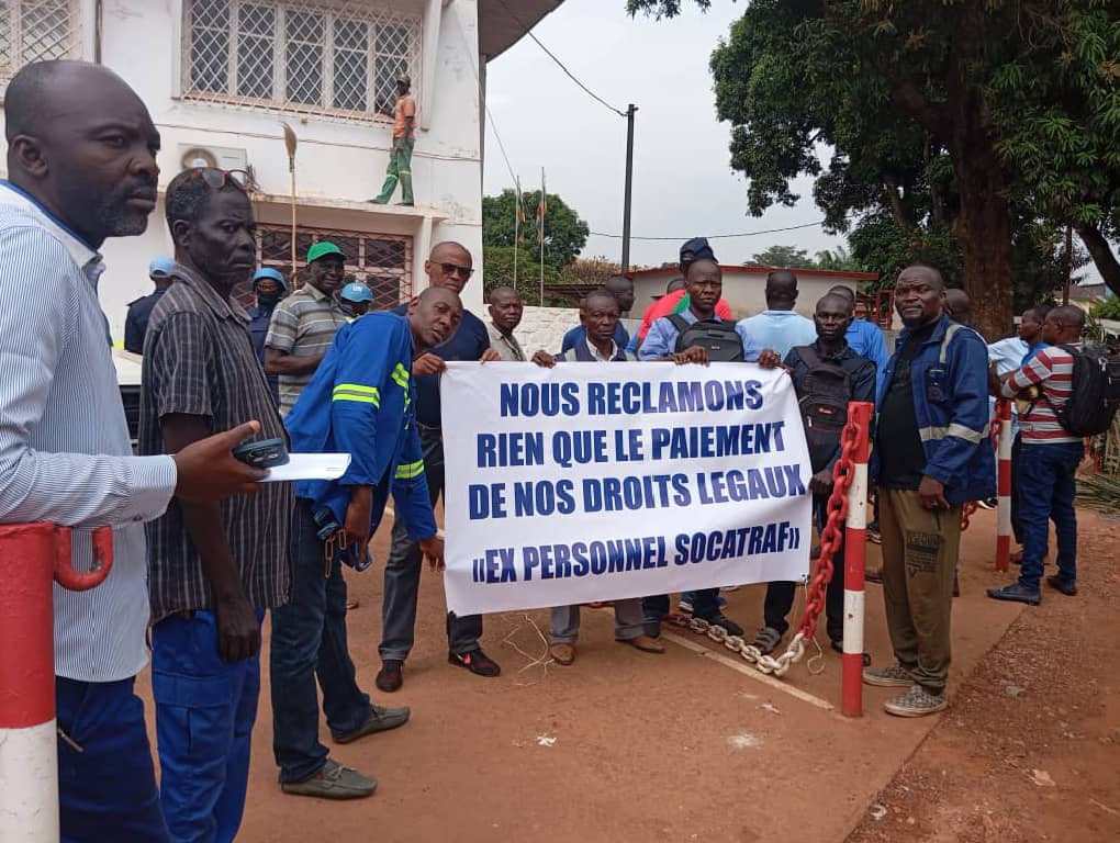Centrafrique : des employés de l’ex-Socatraf réclament leurs droits légaux