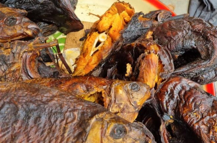 Centrafrique : abondance de poissons fumés sur les marchés de Mbaïki
