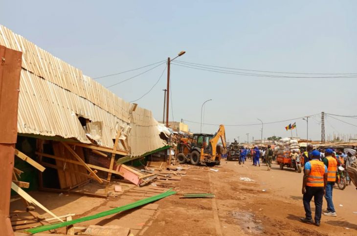 Bangui : nouvelle opération de déguerpissement au marché de Km5
