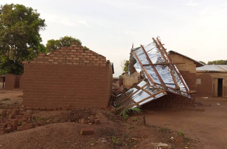 Centrafrique : Une pluie dévastatrice prive plus de 300 personnes de toit à Bouchia