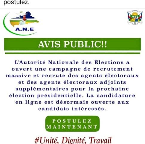 Faux ! l'ANE n'a pas ouvert un portail de candidature en ligne pour un recrutement massif de nouveaux agents électoraux