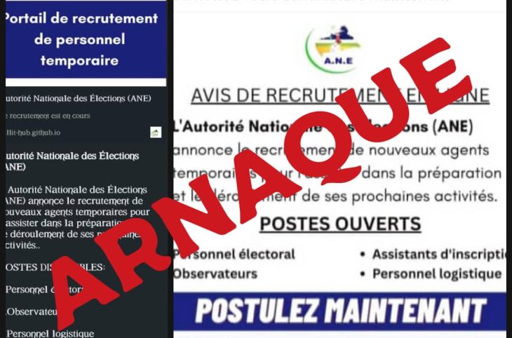 Faux : l’ANE n’a pas lancé des avis de recrutement