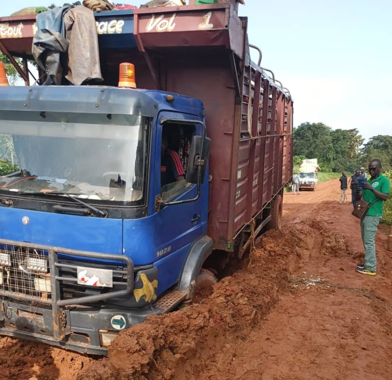 Route dégradée : le difficile parcours entre Sibut, Grimari et Bambari