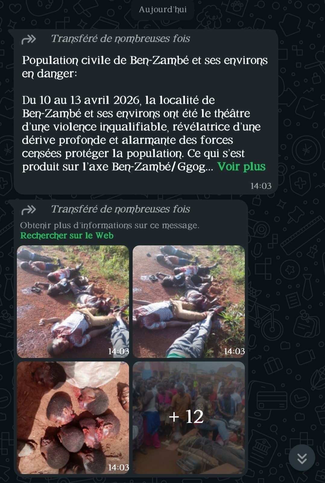 Hors contexte, ces images ne sont pas prises en RCA, plutôt en RDC.