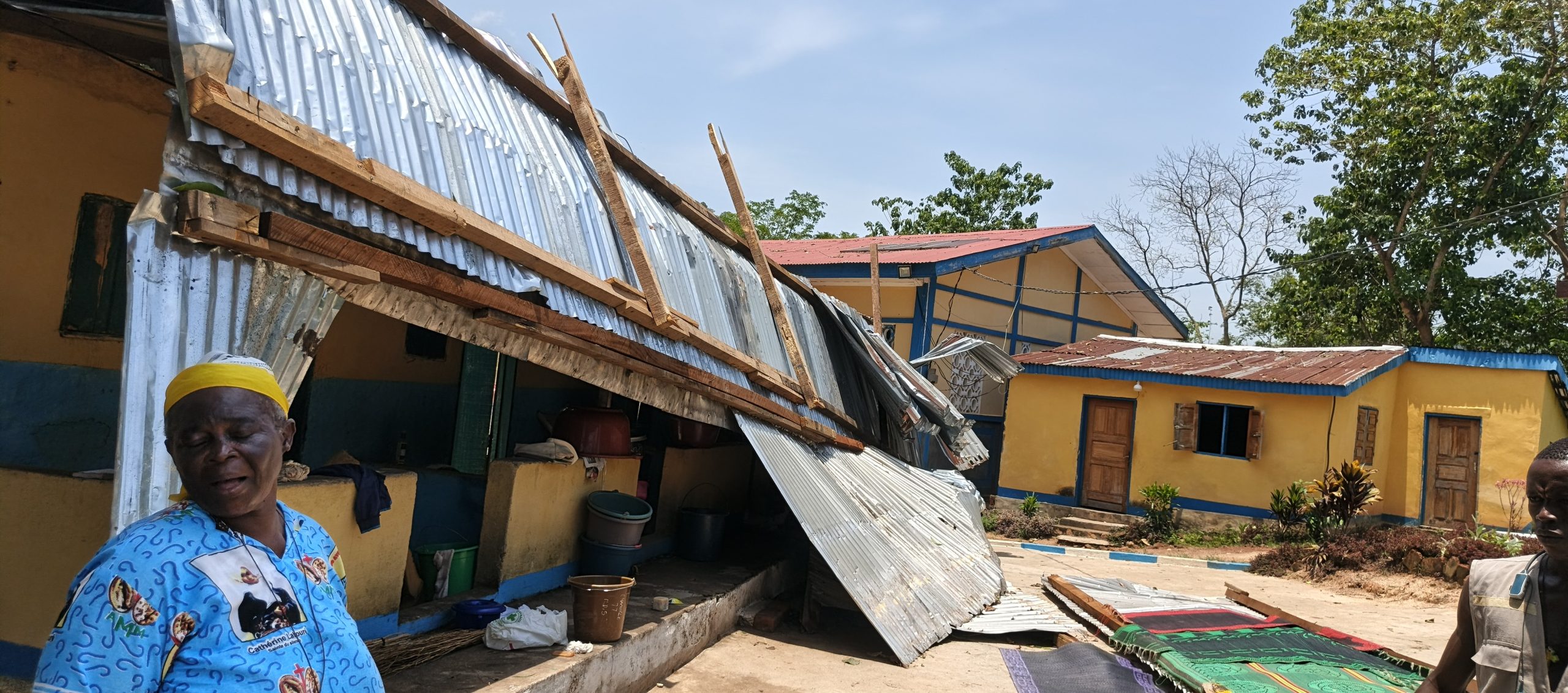 Dégâts matériels à la sortie nord de Bangui après une pluie de grêles