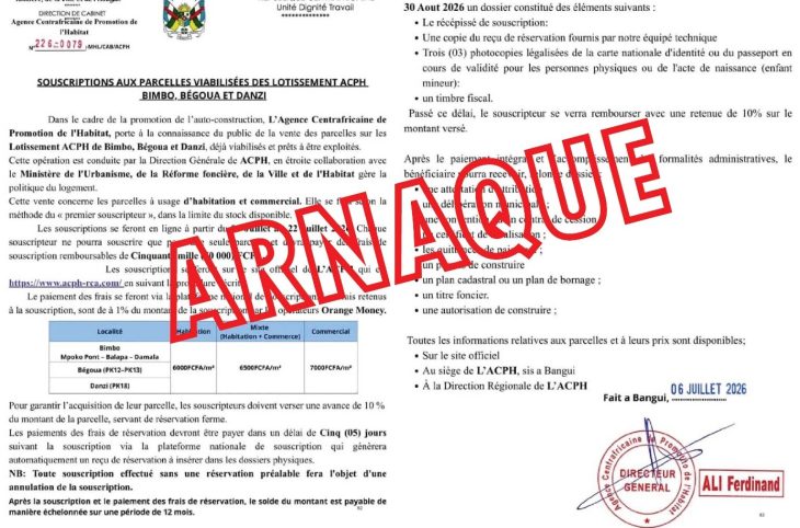 StopATènè : Faux ! le ministère de l'Urbanisme dément une prétendue vente de parcelles attribuée à l'ACPH