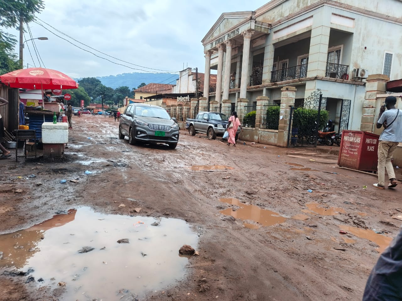 Bangui : exaspération face à la forte dégradation de la rue longeant Telecel et Brigade criminelle