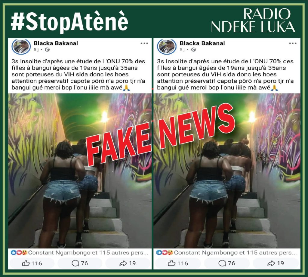 Faux, aucun rapport n’indique que 70% des filles de 19 à 35 ans sont porteuses du VIH à Bangui