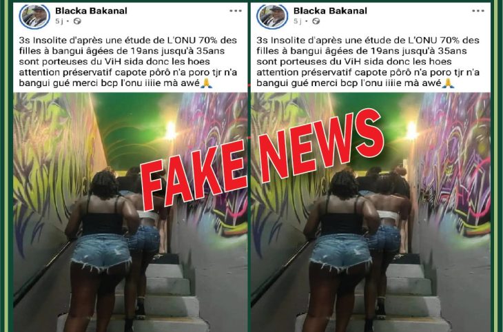 Faux, aucun rapport n’indique que 70% des filles de 19 à 35 ans sont porteuses du VIH à Bangui