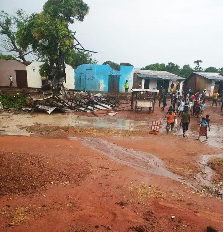 Centrafrique : dégâts énormes à la suite d’une pluie diluvienne dans la commune de Gadzi