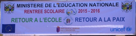 21 septembre : reprise des classes en Centrafrique