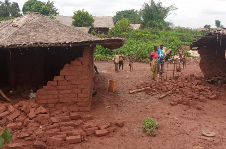 RCA: dégâts importants après une pluie diluvienne à Bossongo-café dans la Lobaye