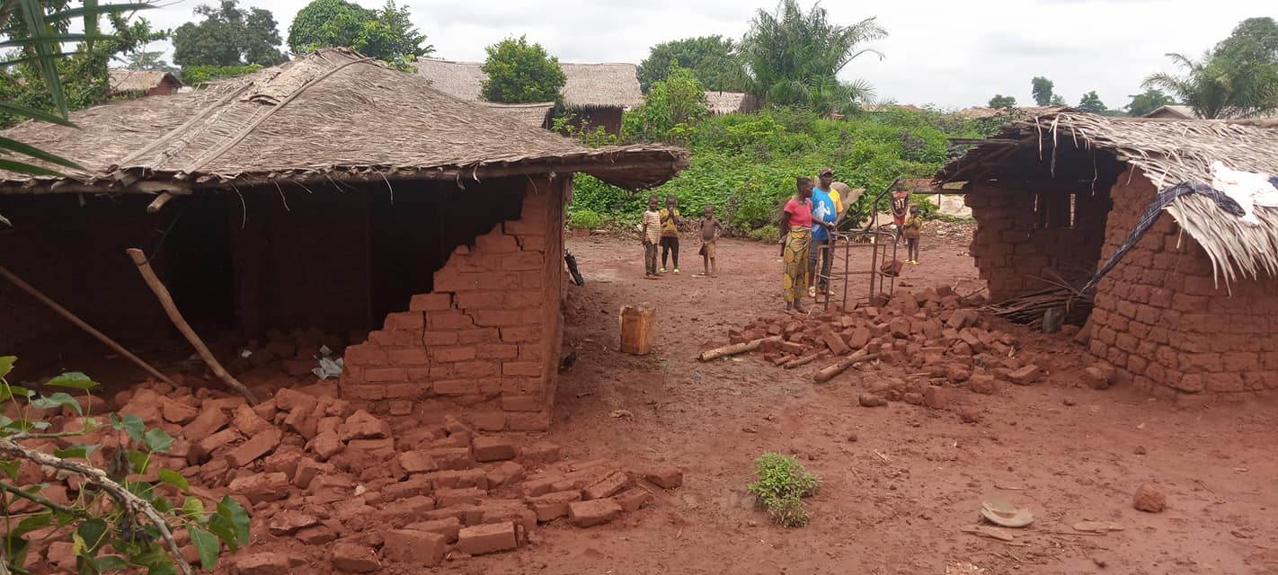 RCA: dégâts importants après une pluie diluvienne à Bossongo-café dans la Lobaye