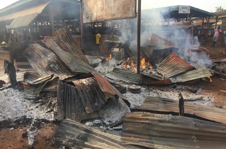Bangui : Incendie au marché Sica 2, plus de 10 millions de Cfa perdus