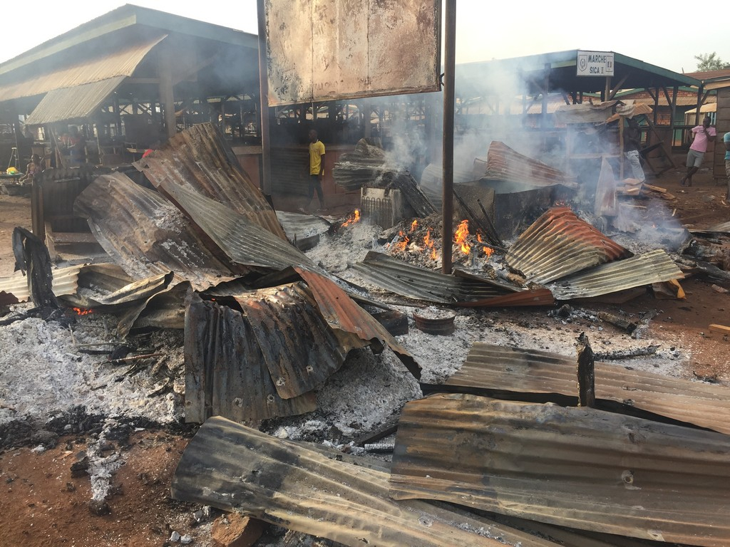 Bangui : Incendie au marché Sica 2, plus de 10 millions de Cfa perdus