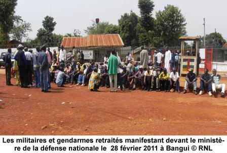 1ère nuit carcérale des 7 militaires retraités arrêtés à Bangui