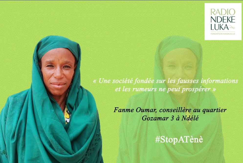 « Une société fondée sur les fausses informations et les rumeurs ne peut prospérer », Fanme Oumar, conseillère au quartier Gozamar 3 à Ndélé.