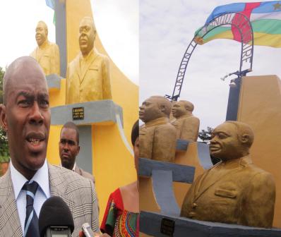 Le buste de Bozizé reconstruit après les évènements du 2 août à Bangui
