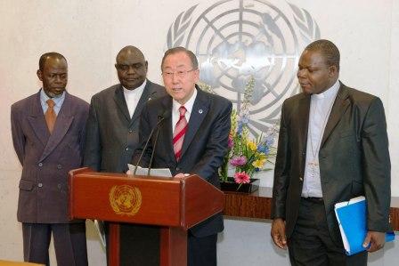 Ban Ki-moon rencontre des dignitaires religieux centrafricains
