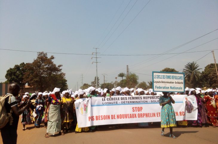 Centrafrique : plus d’un millier de femmes protestent contre l’insécurité devant la Minusca