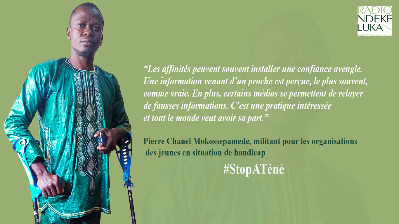 Désinformation: « Il est de notre devoir de trier les nouvelles, de douter et de vérifier avant de les publier ou les partager », affirme Pierre Chanel Mokossepamede