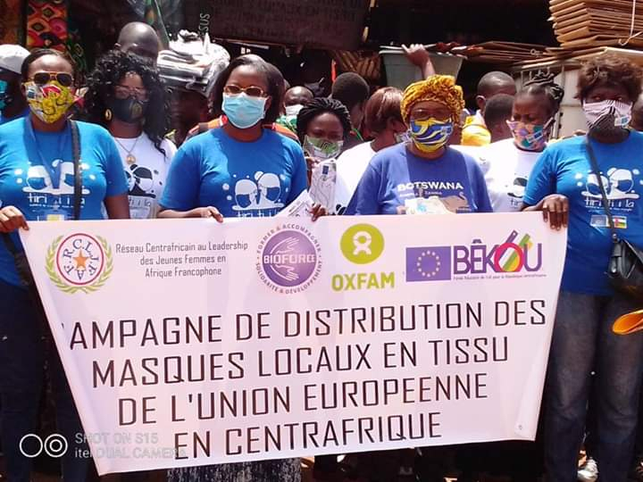 RCA/Covid-19: distribution de plus de 100.000 masques par l’Union européenne à Bangui