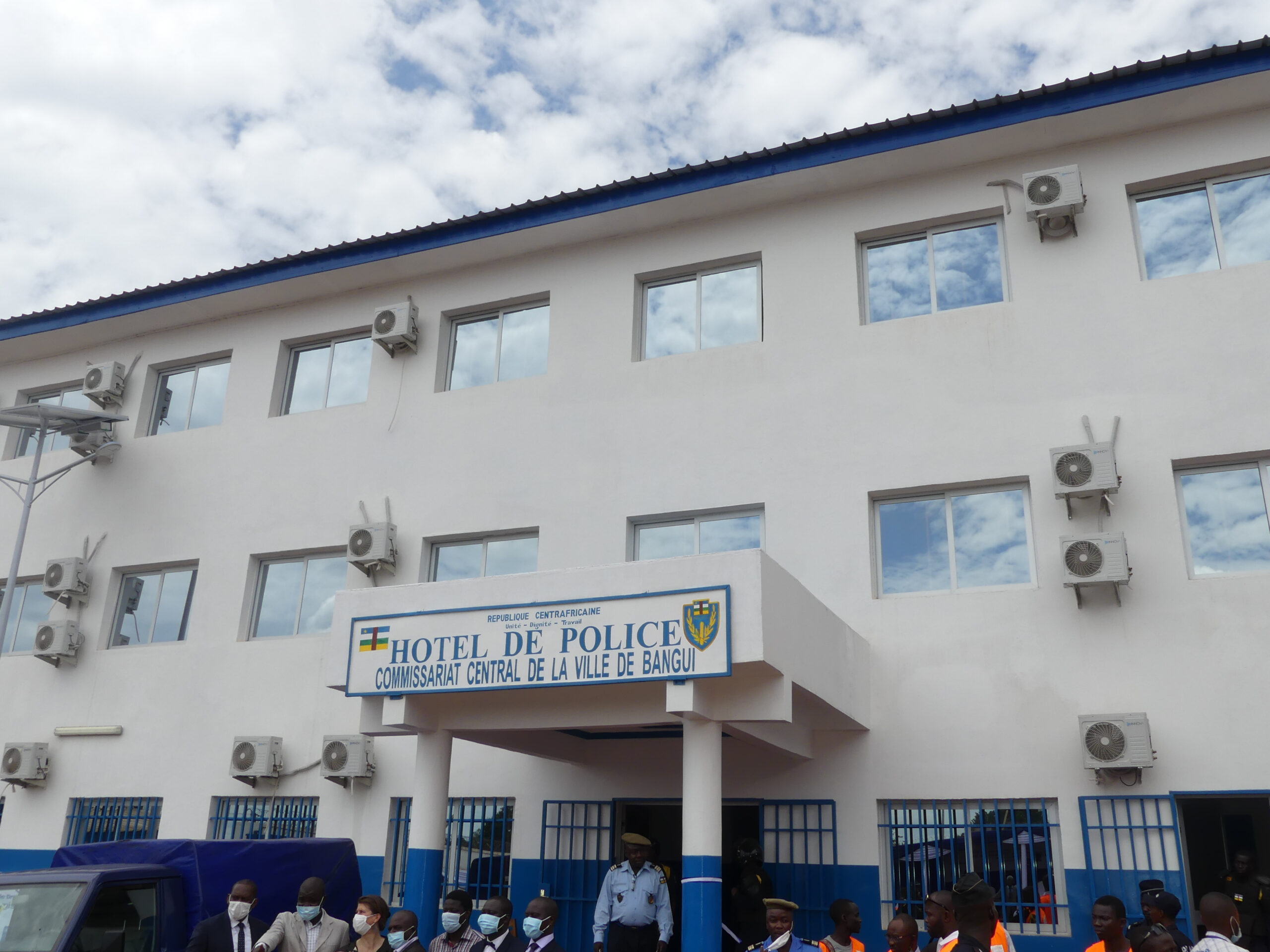Centrafrique: un bâtiment flambant neuf pour le commissariat central de Bangui