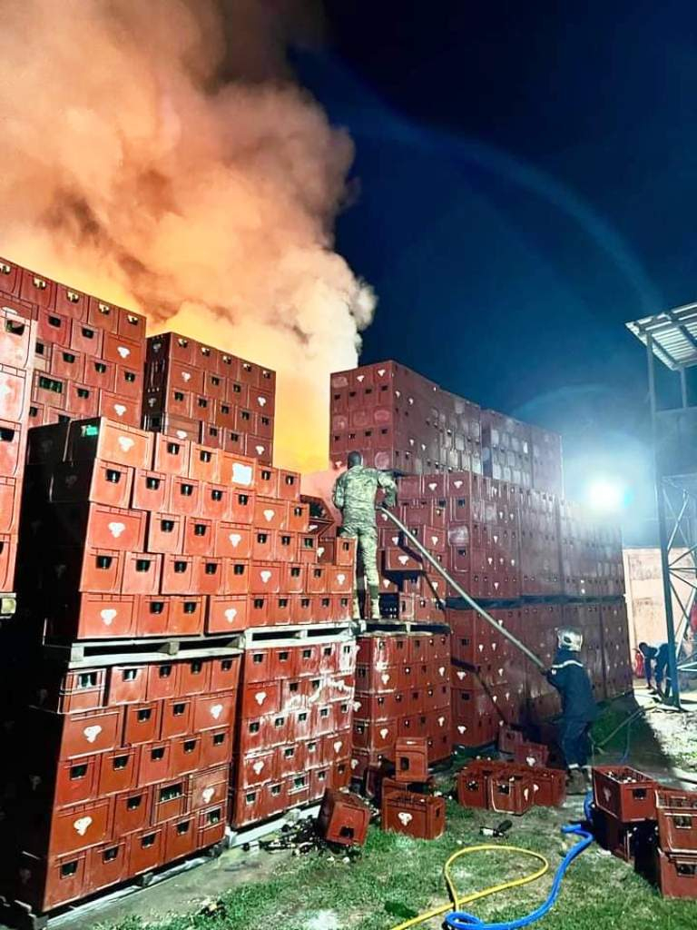 Centrafrique : dégâts importants après un violent incendie à la Brasserie Mocaf à Bangui