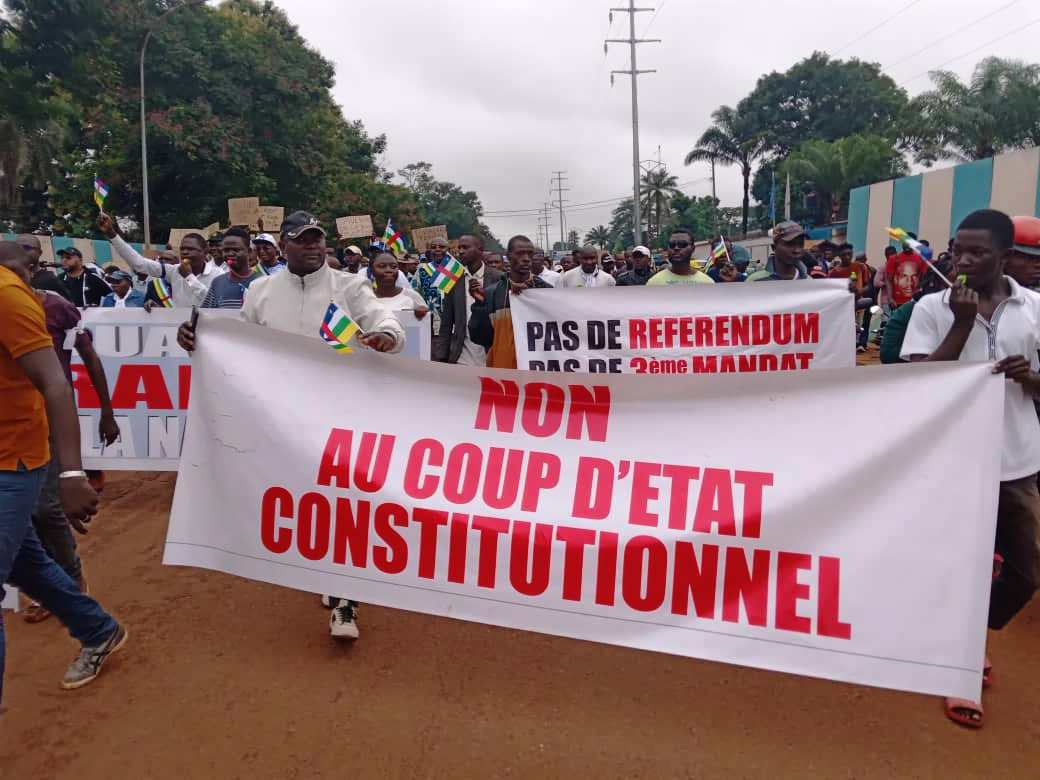 Centrafrique : marche de protestation de l’opposition contre le référendum constitutionnel