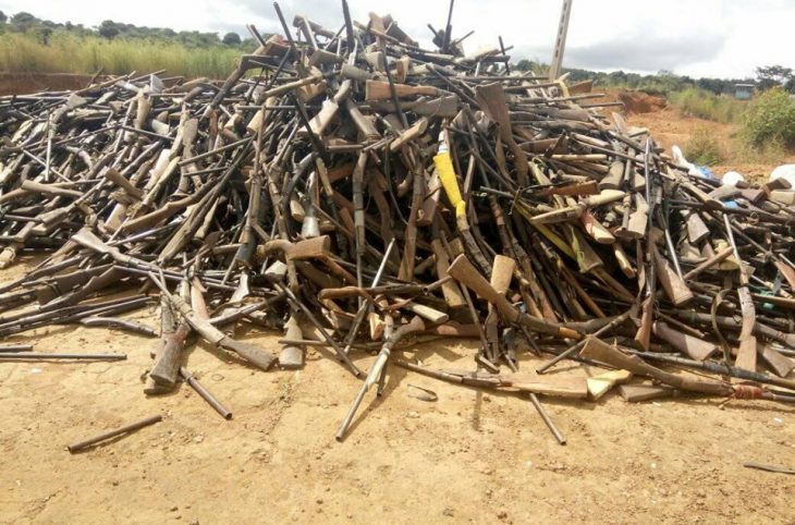 Nana Mambéré : Plusieurs armes et explosifs détruits à Bouar dans le cadre du CVR 2