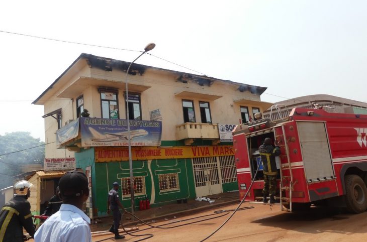 Bangui : Un incendie ravage une partie d'un bâtiment de commerce