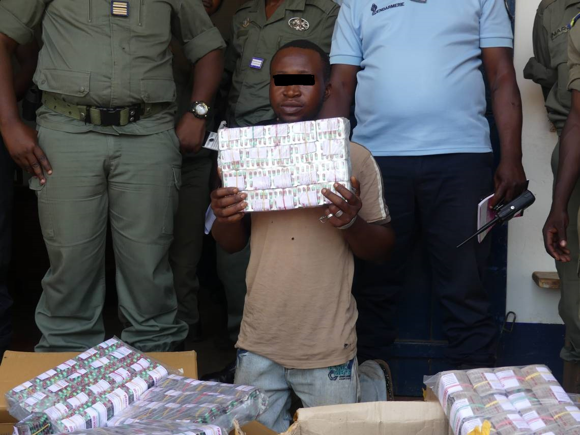 RCA-Bangui: un trafiquant de drogue présumé interpellé par la gendarmerie nationale