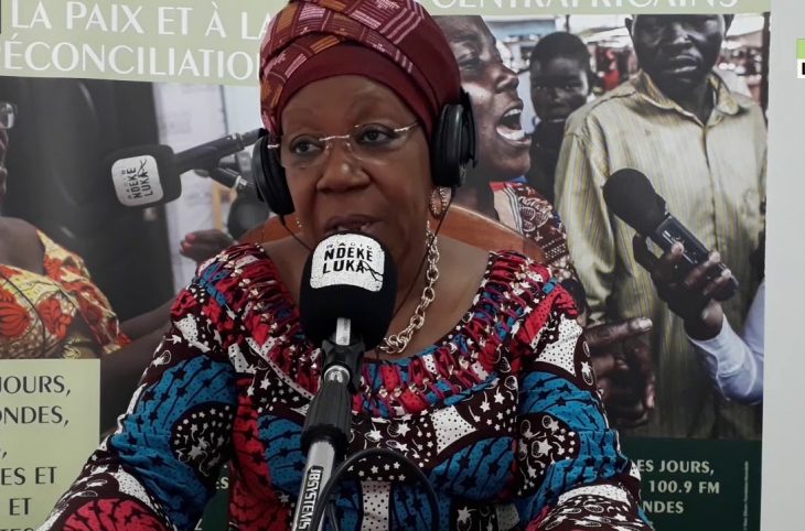 Catherine Samba Panza, candidate indépendante N°12 à la présidentielle du 27 décembre, présente quelques-unes de ses priorités