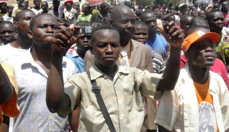 Manifestation pour l’adhésion à la date des élections dans les provinces centrafricaines