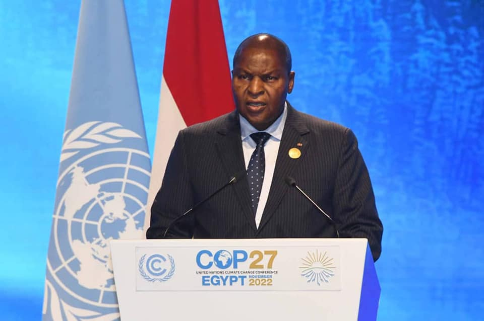 Centrafrique/COP27 : F.A Touadéra accable les pays pollueurs et exige le respect de leurs engagements